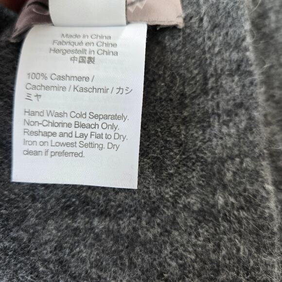 J. Crew Oversized Cashmere Wrap with KMC Monogram - Picture 7 of 8